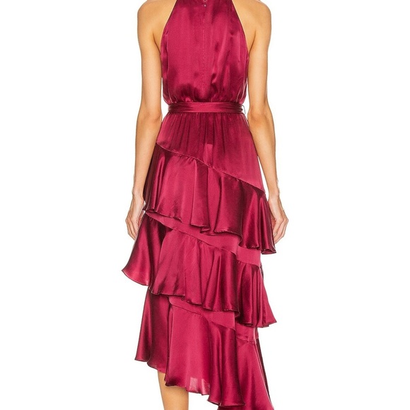 Zimmermann Pink High Low Halter Gown SZ XS Petite - Picture 3 of 7